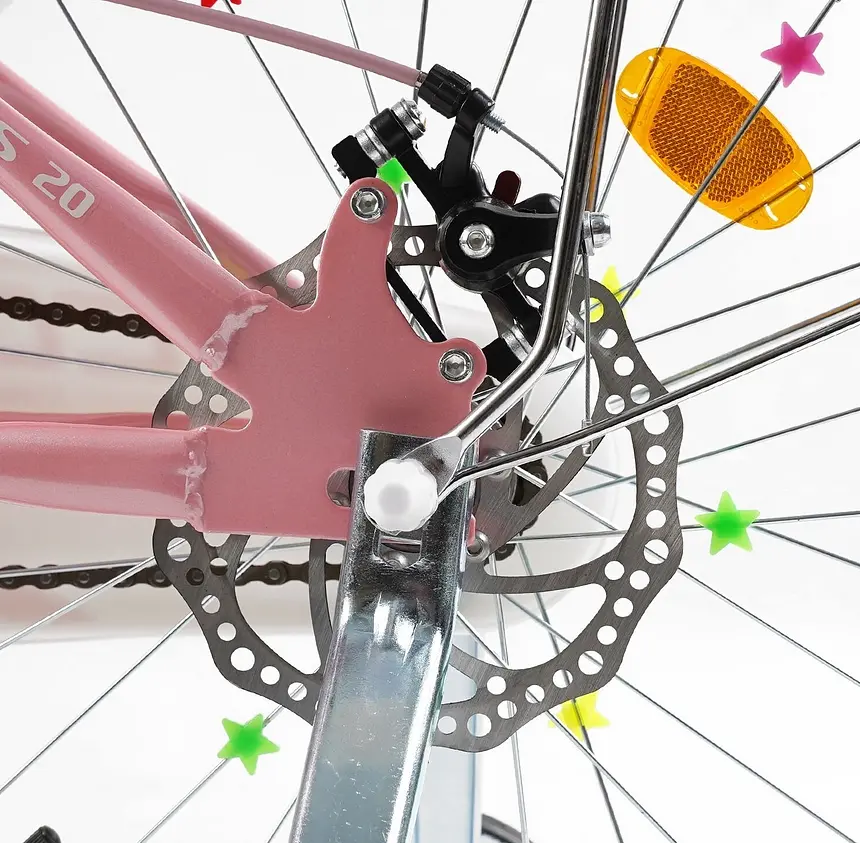 Велосипед 2-х колісний 20" NC-20264 Corso Nice, сталева рама, дискові гальма, додаткові колеса, дзвінок, кошик, зібраний на 85% - фото 5