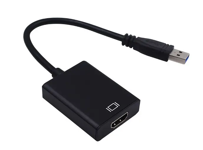 Переходник USB 3.0 Type-A --> HDMI AF кабель 20см, черный - фото 3