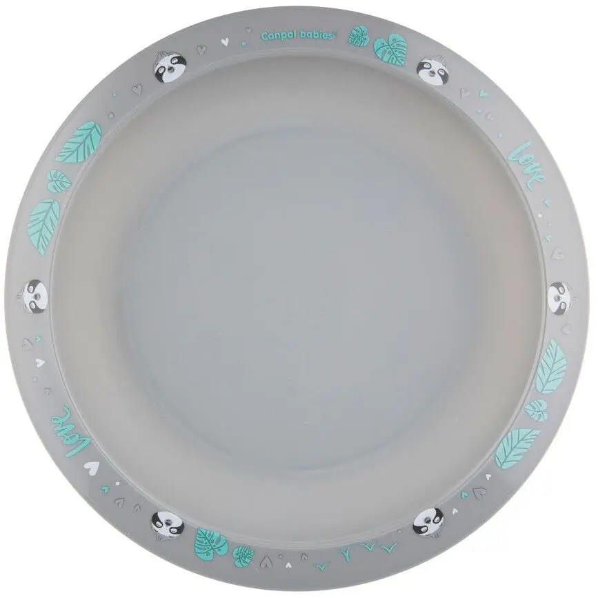 Набор посуды Canpol babies Exotic Animals из 2-х элементов серый (56/523_grey) - фото 4