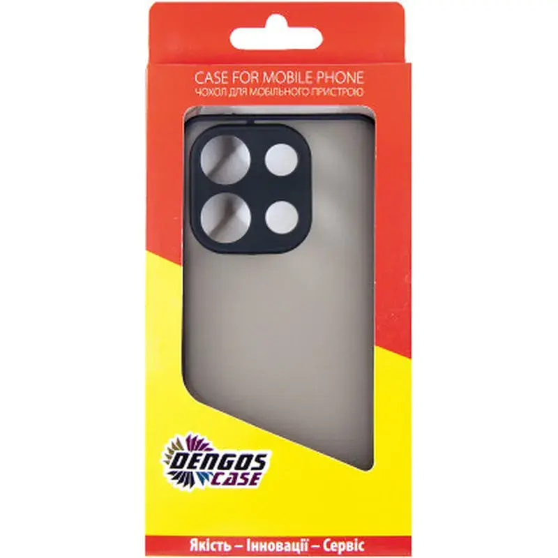 Чохол до мобільного телефона Dengos Matte Xiaomi Redmi Note 13 4G (black) (DG-TPU-MATT-140) - фото 5