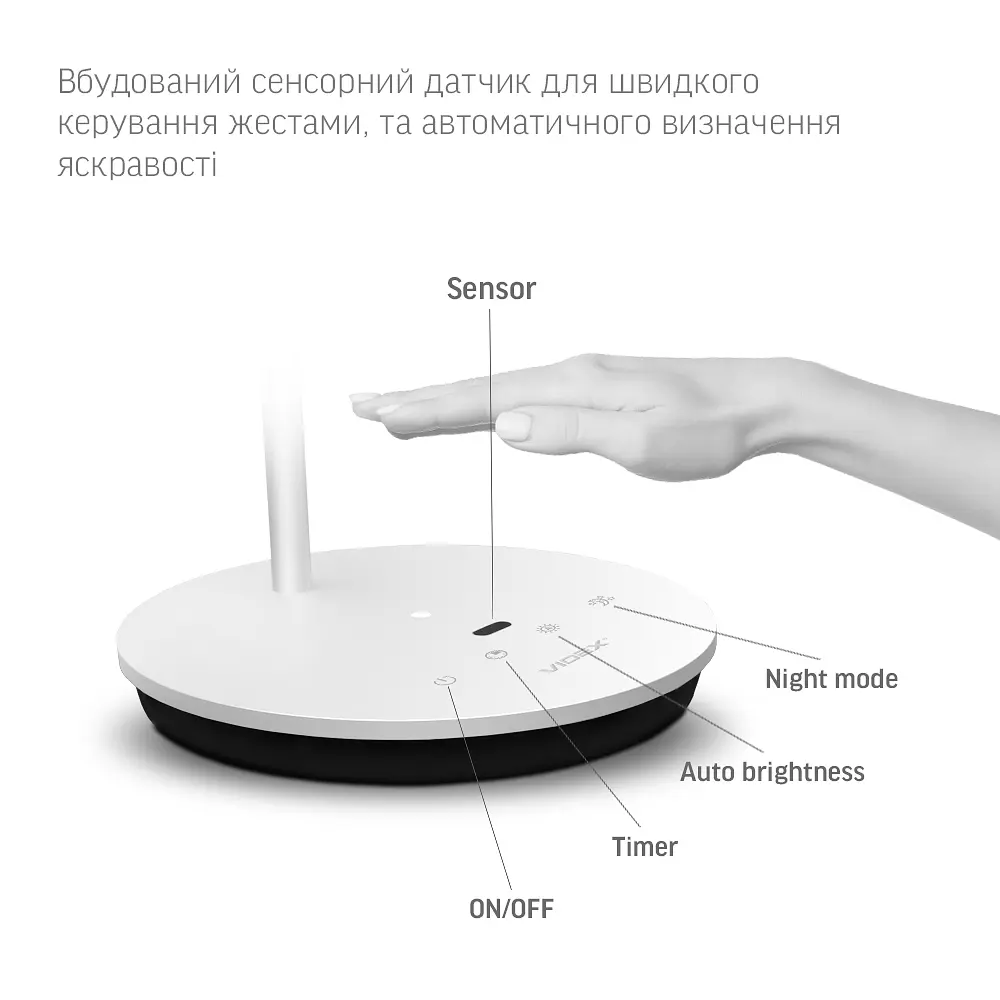Настольная лампа Videx LED VL-TF15W 20W 4100K белая (VL-TF15W) - фото 8