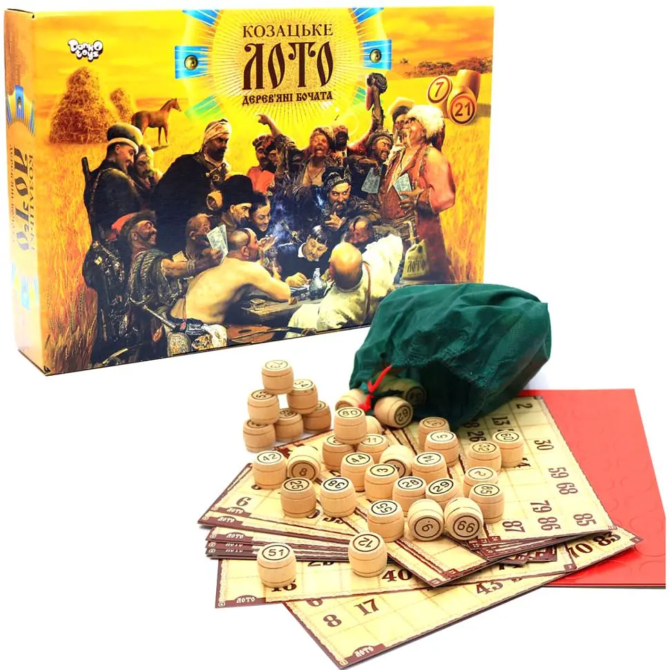 Настільна гра Danko Toys Козацьке Лото в коробці 34х22, 5х7 см від 6 років Хакі (SR-113-N-894) - фото 2