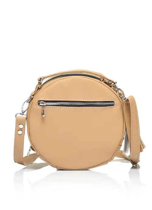 Жіноча кругла сумка кросбоді Sambag 20х20х10 см sum0019270 - фото 4