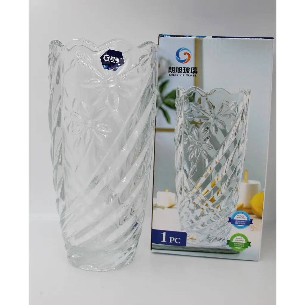 Ваза для цветов Crystal Joan стеклянная 24.5 см (83000004/2_HP17-25-3) - фото 2