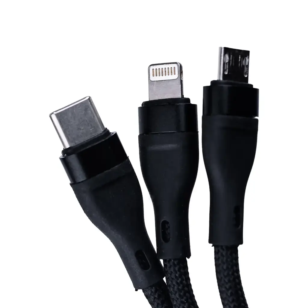 Універсальний зарядний кабель 3 в 1 Type-C/Micro-USB/Lightning Smart X UR521 - фото 4