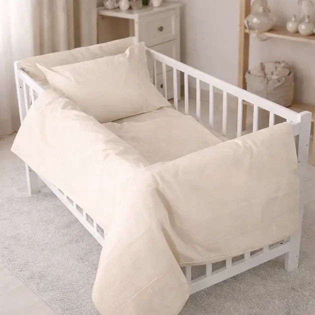 Дитяча постільна білизна LITTLE KIDS Poplin Line Milky White (2200012786109) - фото 4