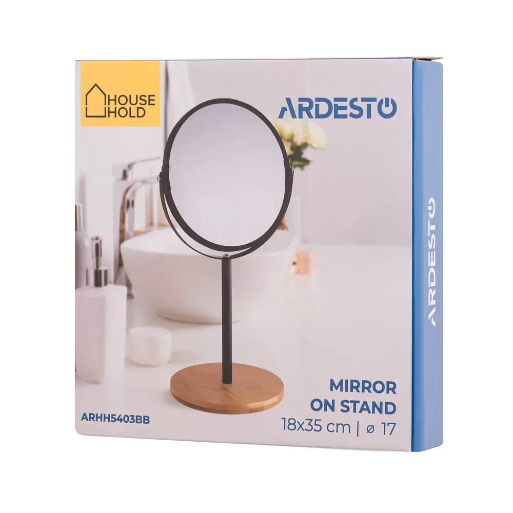 Дзеркало з підставкою 16" Ardesto 16.5x10x1.5 см чорне (ARHH5402BB) - фото 3