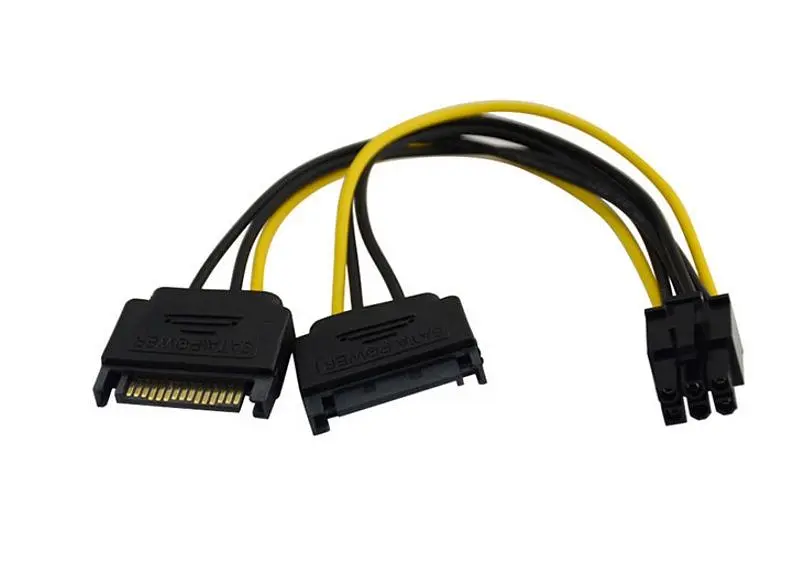Кабель живлення для відеокарти 6pin Male - 2хSATA Male (S0409) - фото 2