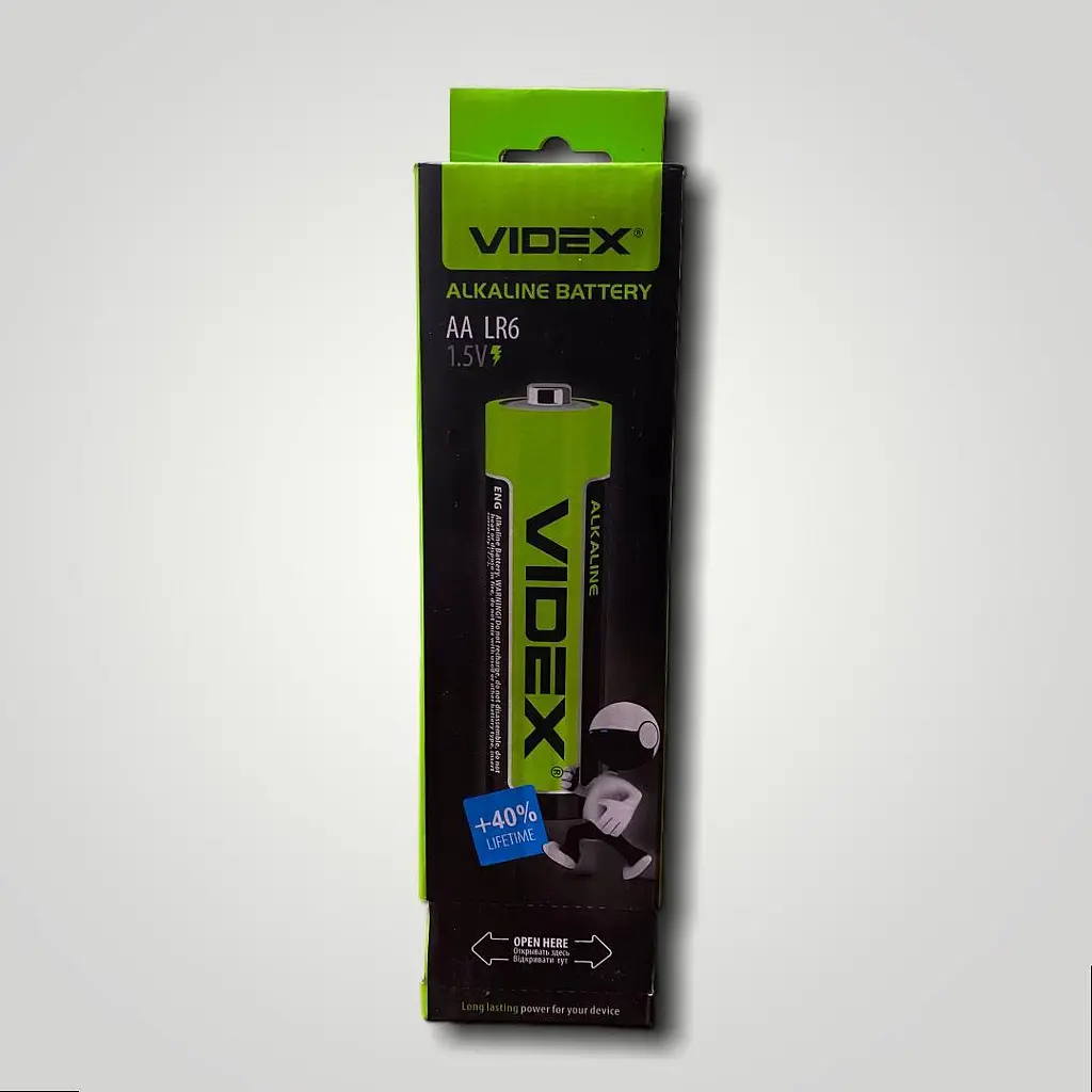 Батарейки пальчики АА VIDEX паковання 4 шт. - фото 4