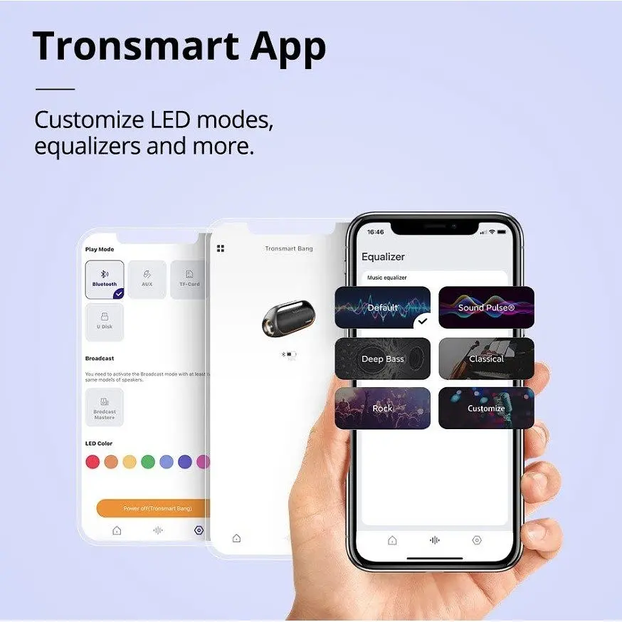 Портативна колонка Tronsmart Bang 60W TWS Bluetooth Black - фото 9