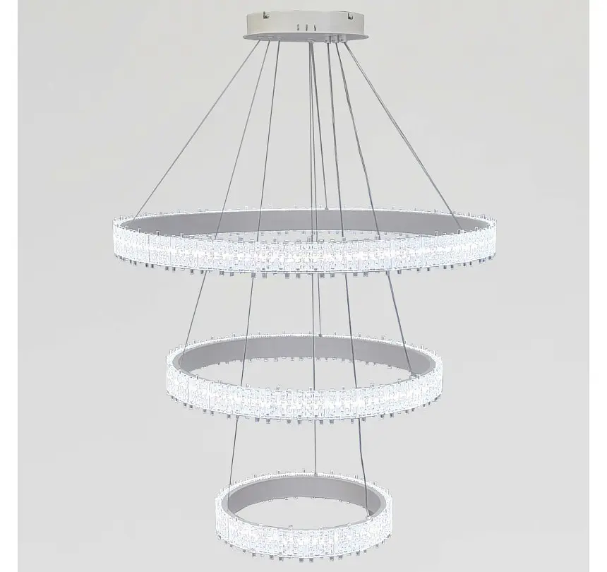 Світлодіодна підвісна люстра Artlight WG5129/80+60+40WH, 105 Вт, біла - фото 3