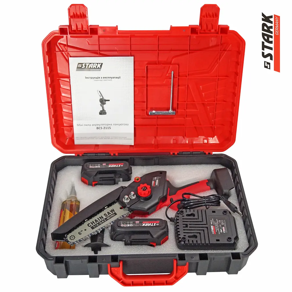 Мини-пила аккумуляторная цепная Stark BCS-2115 (BCS-2115) - фото 4