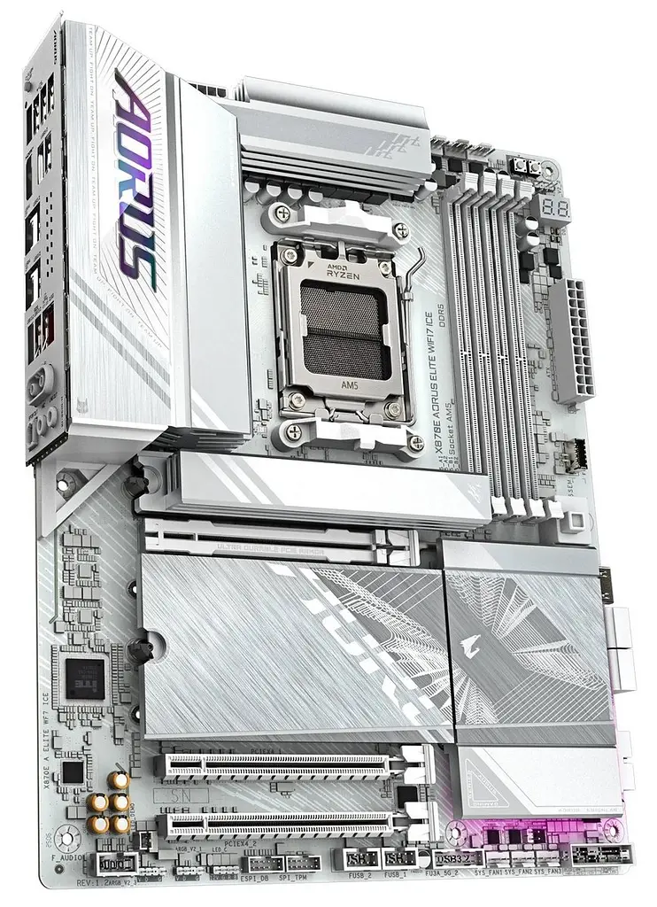 Материнська плата Gigabyte X870E Aorus Elite WiFi7 Ice Socket AM5 - фото 3