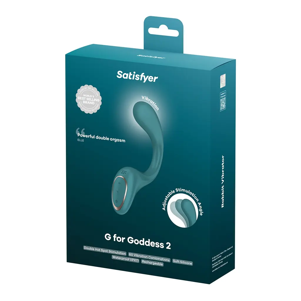 Вагінально-кліторальний вібратор Satisfyer G for Goddess 2 Bottle Green, 2 мотори - фото 5