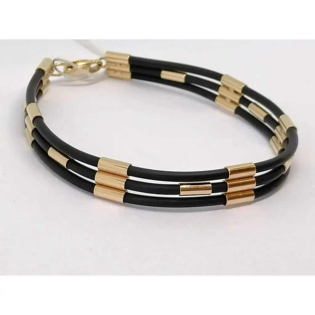 Золотий браслет Tango з каучуком. 910047 19 - фото 2