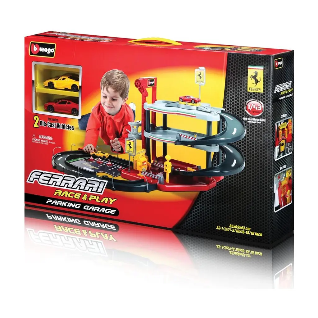 Ігровий набір Bburago Гараж Ferrari (3 рівні, 2 машинки 1:43) (18-31204) - фото 3