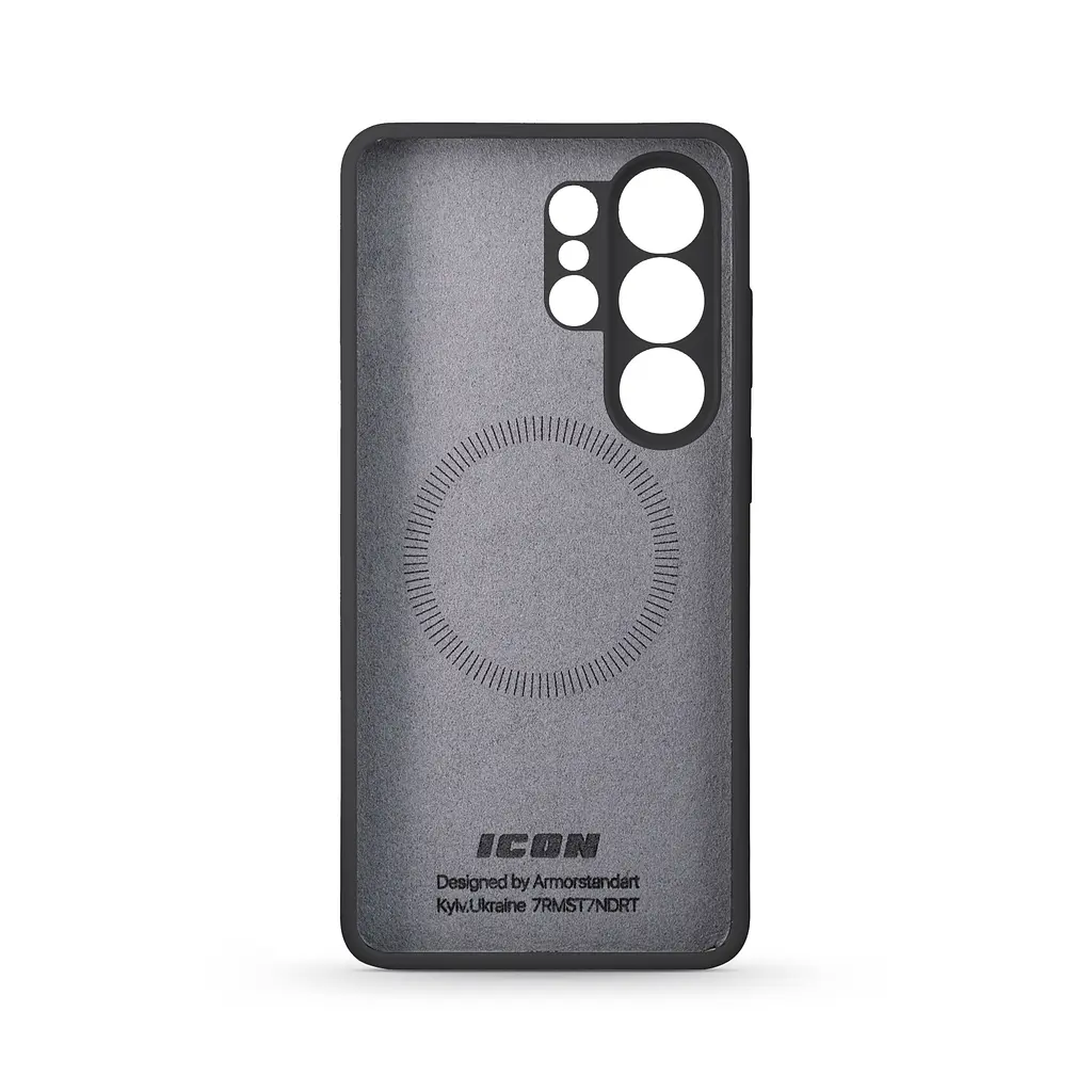 Силиконовый чехол с MagSafe для Samsung Galaxy S26 Ultra 5G, ICON2 MagCase, черный, противоударный, панель с мягкой подкладкой, защита всего корпуса, поддержка беспроводной зарядки, совместим с защитными стеклами и пленками, ArmorStandart (ARM88791) - фото 2