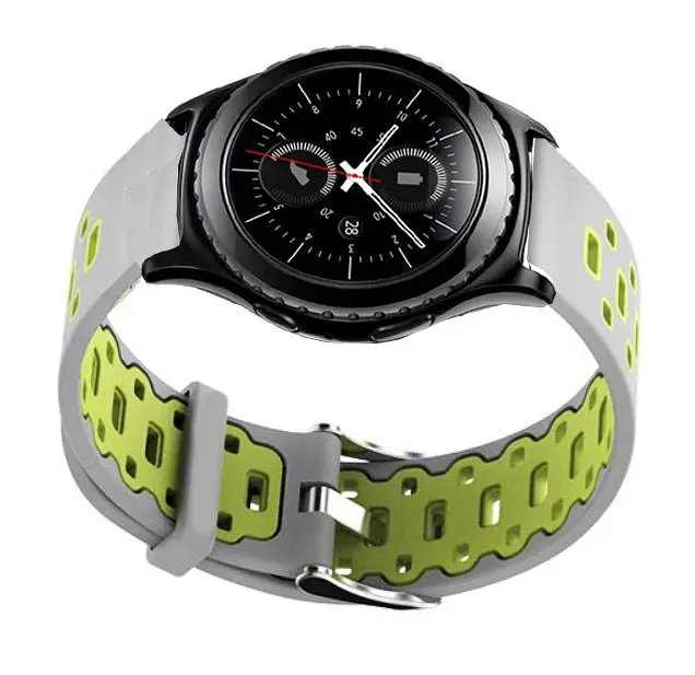 Спортивний ремінець Primo Perfor Classic для годинника Samsung Gear S2 Classic SM-R372/R735 Grey Green - фото 2
