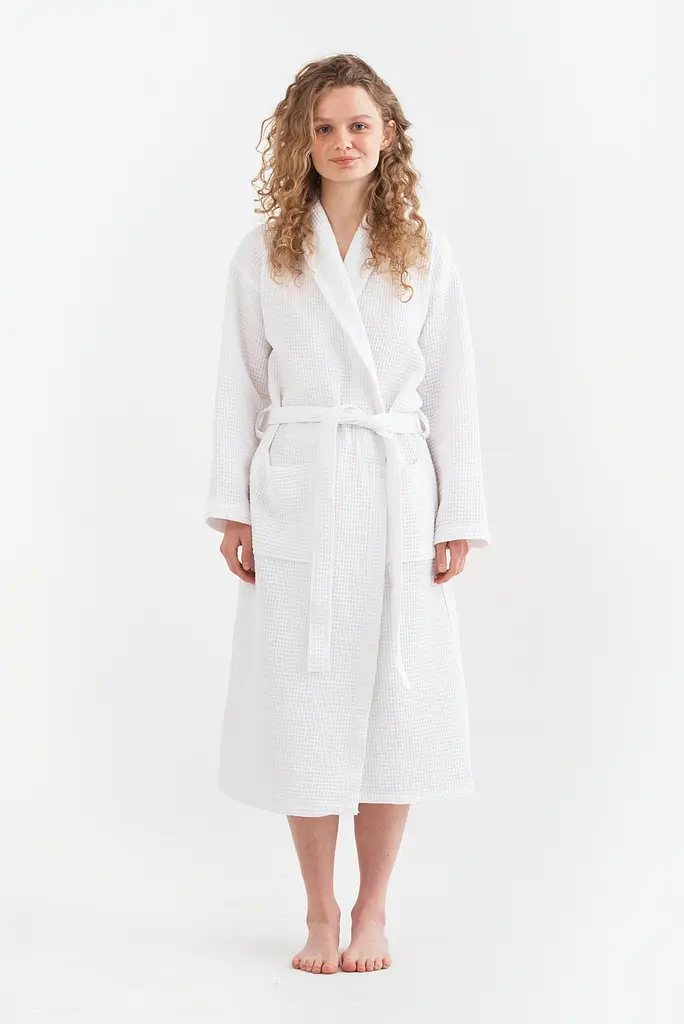 Халат Lotus Home - Waffle white 2XL - фото 2