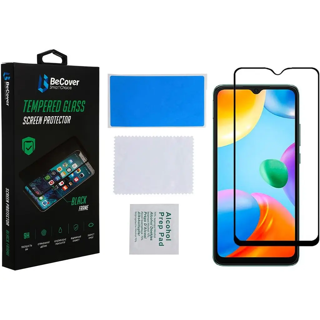 Захисне скло BeCover для Xiaomi Redmi 10C / 12С Black (707451) - фото 2