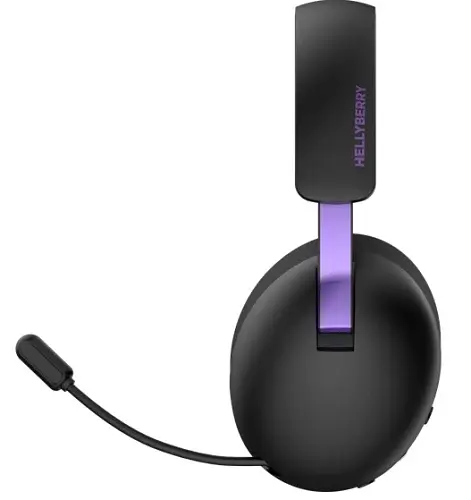 Навушники бездротові Hator Hellyberry HH30, Black, Bluetooth 6.0 / USB 2.4GHz / 3.5 мм, мікрофон, динаміки 50 мм, 1000 mAh (Type-C) - фото 3