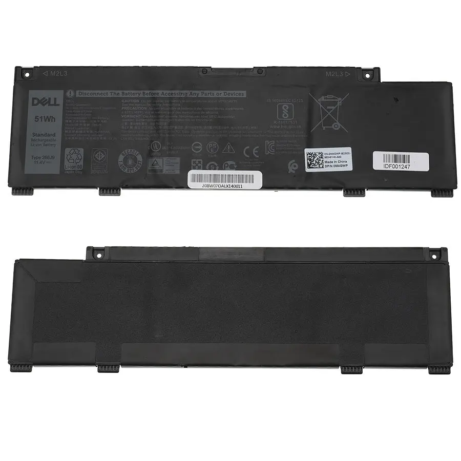 Аккумулятор для ноутбука Dell 266J9 (G3 15 3590 G3 15 3500 G3 15 5500 Inspiron 14 5490) 11.4V 4255mAh 51Wh Черный - фото 2