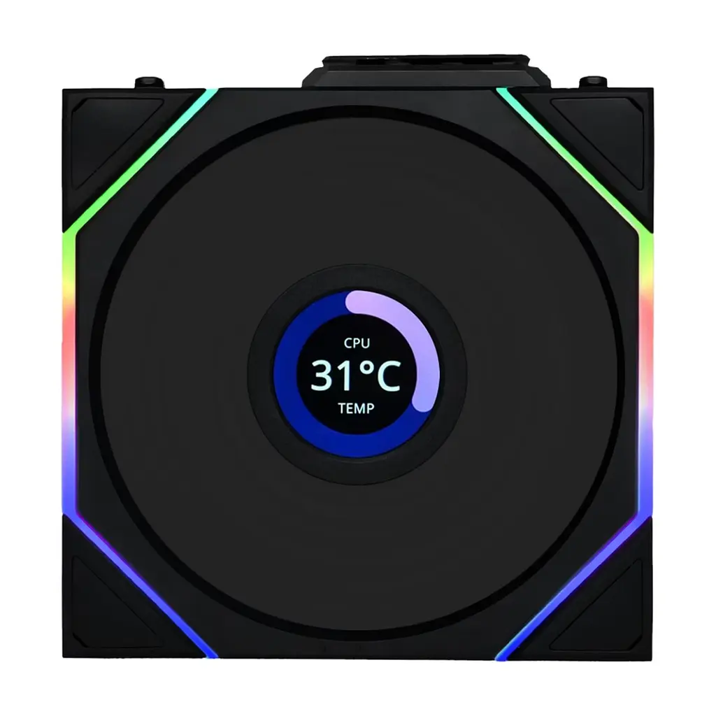 Кулер до корпусу Lian Li UNI Fan TL WIRELESS LCD 120-3, Black (G99.12TLLCD1W3B.00) - фото 9