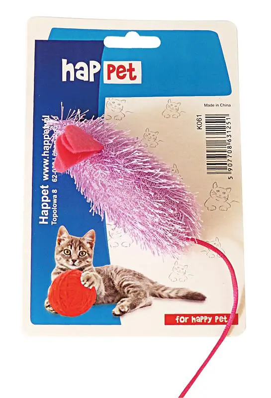 Happet Іграшка для котів мишка плюшева, 10 см (K061) - фото 2