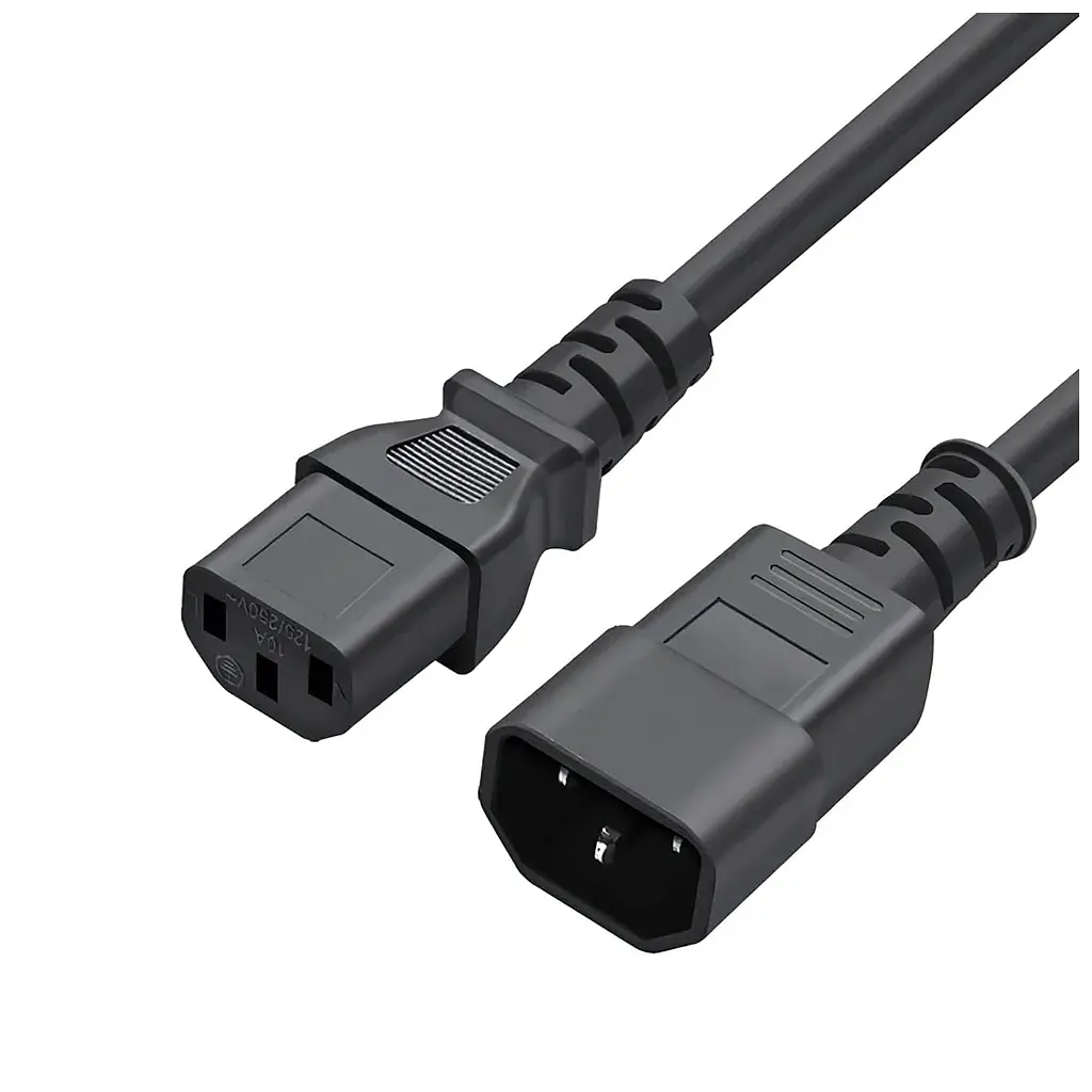 Кабель живлення C13 to C14 1.8m black ColorWay (CW-CBP087-BK) - фото 2