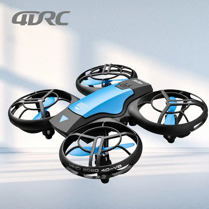 Міні квадрокоптер 4DRC Mini RC Drone V8 з камерою та можливістю робити фліпи (Синій) - фото 4