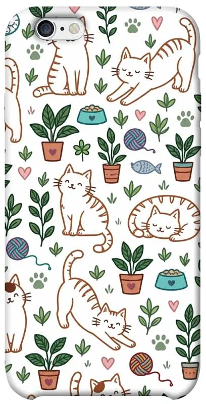 TPU чохол Demsky Cats pattern для Apple iPhone 6/6s (4.7")