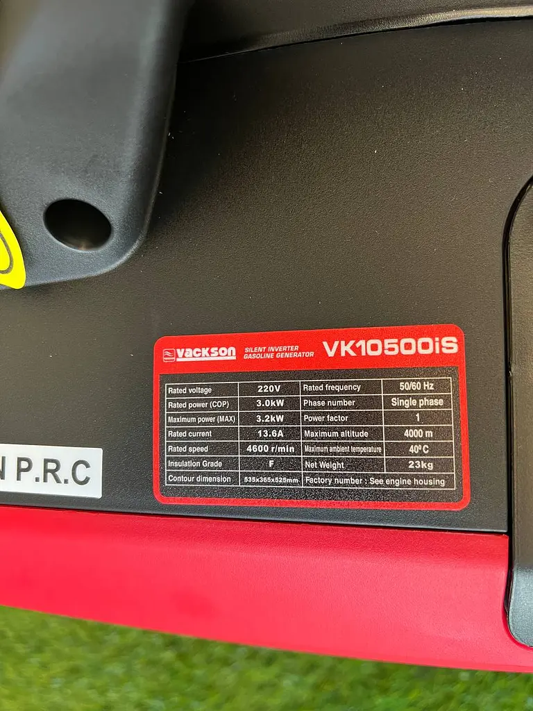 Інверторний бензиновий генератор Vackson VK10500iS 3.0/3.2 кВт - фото 2