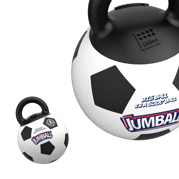 Іграшка для Собак Gigwi Jumball Футбольний М'яч c Гумовою Ручкою - фото 4