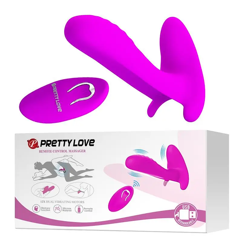 Вібратор Pretty Love Remote Control 10 см фіолетовий - фото 9