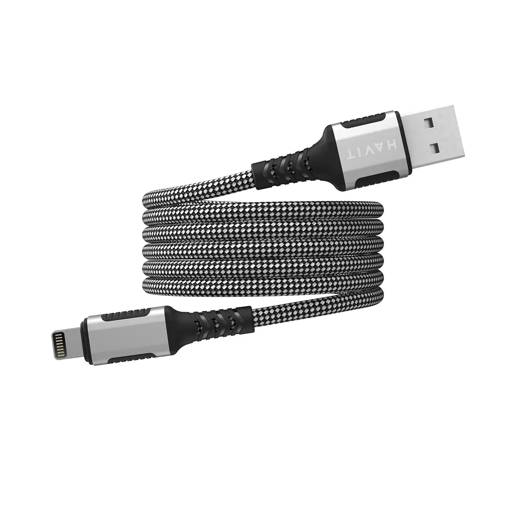 Кабель Havit CB6299 2.4A USB - Lightning 1 м черный (HV-CB6299) - фото 3