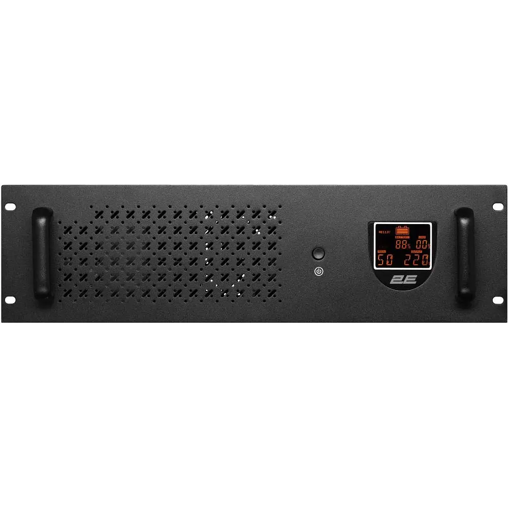 Джерело безперебійного живлення 2E RE2000, 2000VA/1200W, RM 3U, LCD, USB, 3xSchuko - фото 2