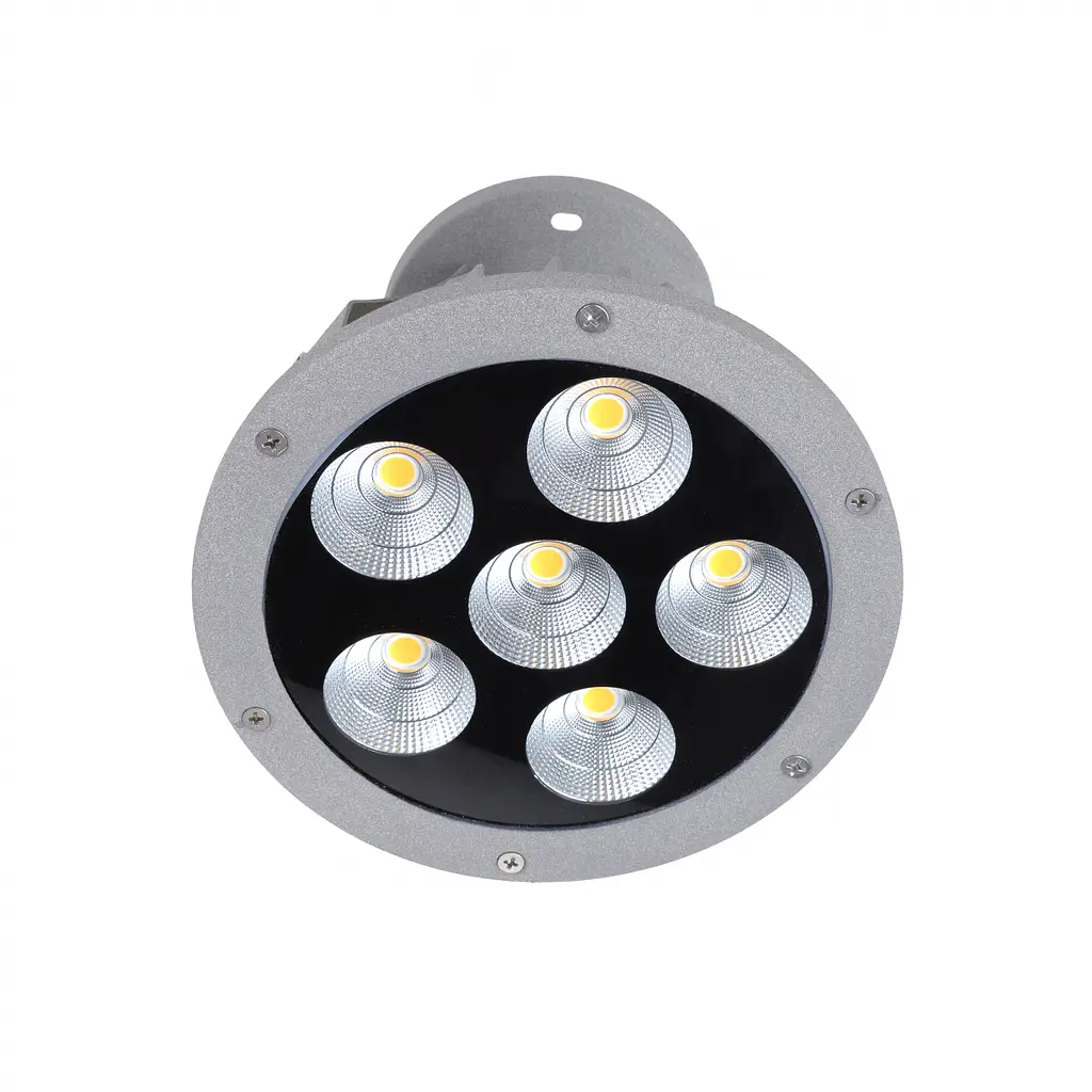 Круглий Світильник Brille для саду AS-15 6*7W WW IP65 GY - фото 2