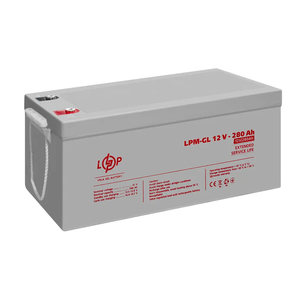 Акумулятор гелевий LPM-GL 12V - 280 Ah - фото 4
