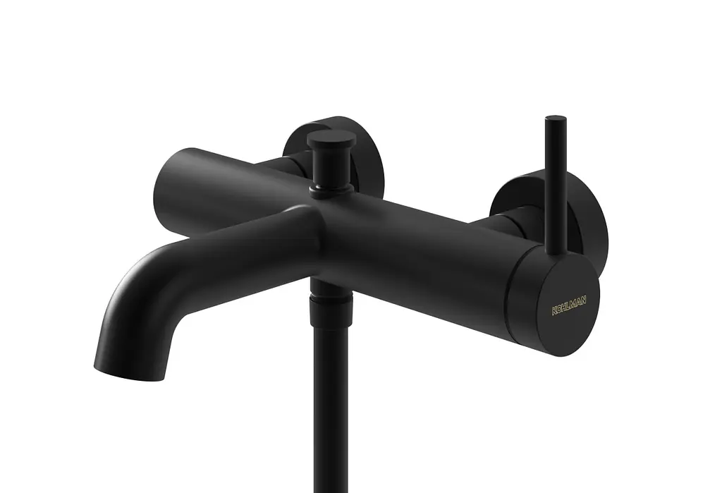 Змішувач для ванни Kohlman Axel black настінний KPL-QW110AB, Чорний матовий - фото 4