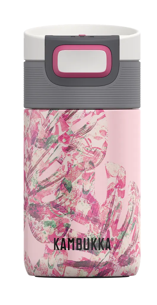 Термокружка Kambukka Etna Monstera Leaves, 300 мл, рожевий (11-01019) - фото 2