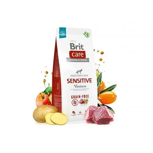 Сухий корм Brit Care Dog Grain-free Sensitive для собак з чутливим травленням, беззерновий з олениною, 12 кг - фото 6