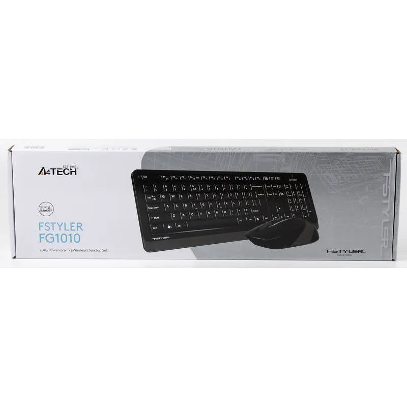 Комплект клавіатура + миша A4Tech Fstyler FG1010 Black/Grey - фото 7