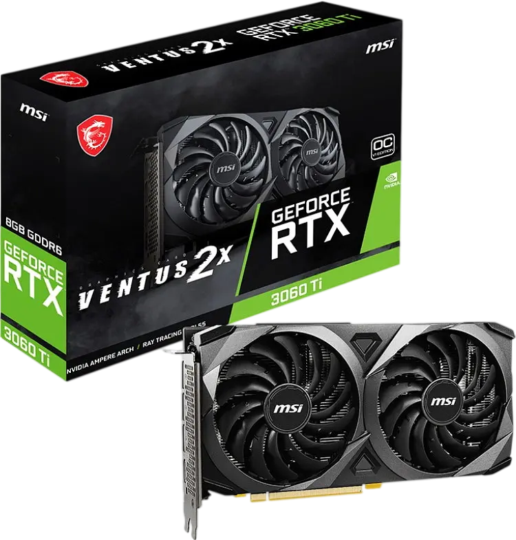 Відеокарта GeForce RTX 3060 Ti 8GB MSI Ventus 2X OC V1 (RTX 3060 Ti VENTUS 2X 8G OCV1 LHR) Б/В - фото 3