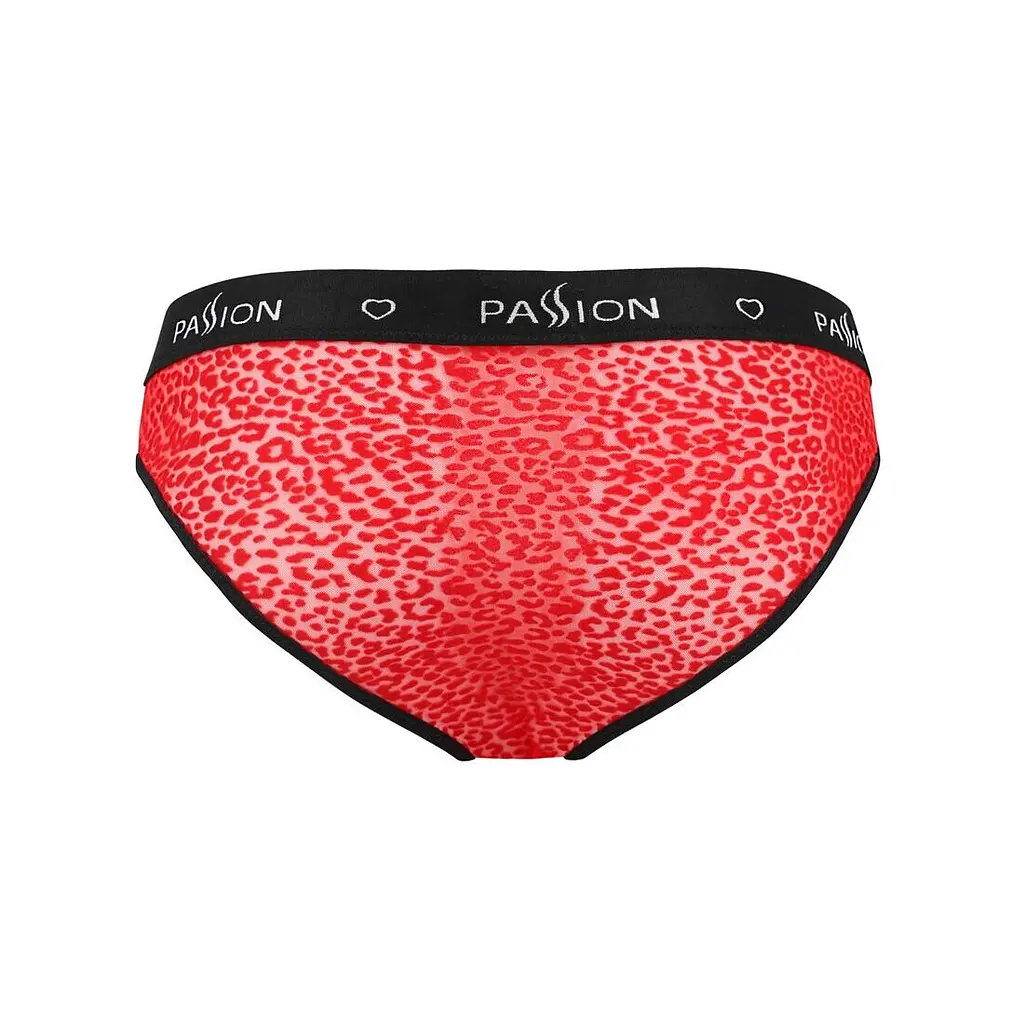 Чоловічі напівпрозорі труси Passion 031 SLIP MIKE L/XL Red, під леопард - фото 6