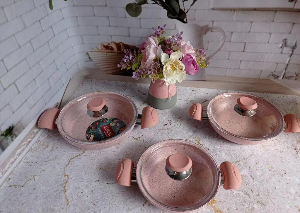 Набір посуду (омлетниці) O.M.S. Collection 3004 Pink - фото 6
