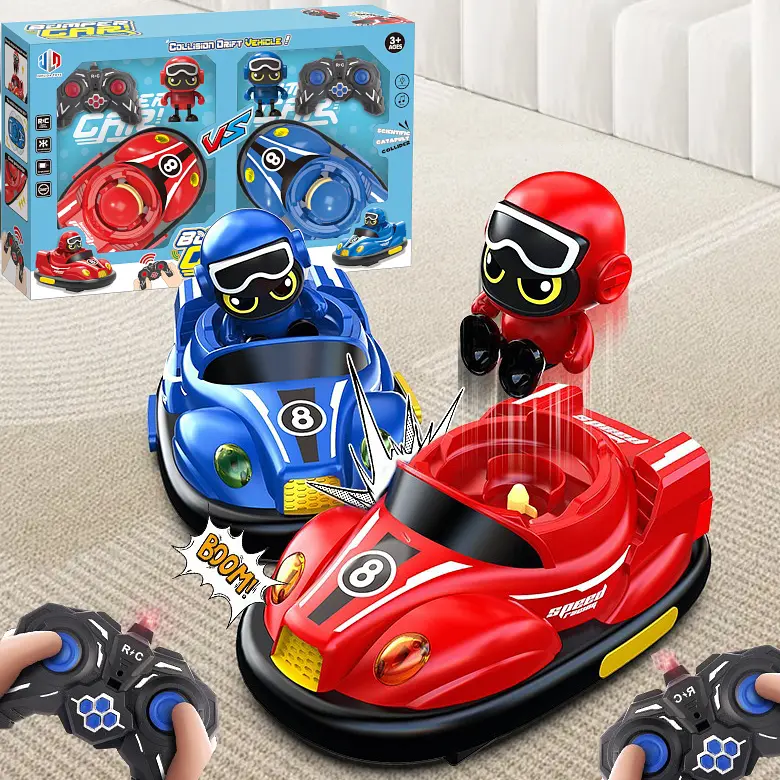 Ігра змагання набір машинок (13см) для тарана на радіокеруванні Battle Bumper Car Pop-up Doll UKC - фото 2