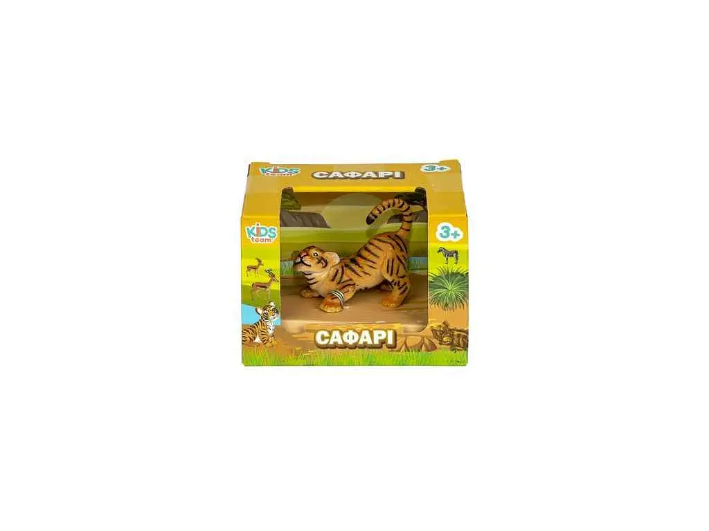 Фігурка KIDS TEAM ANIMALS тварини "Сафарі" Q9899-A83 Тигреня в асортименті - фото 3