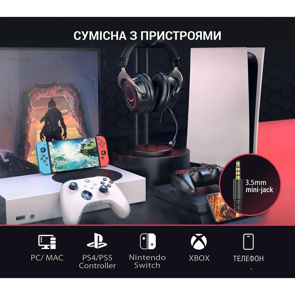 Навушники Fifine RGB чорні (H3) - фото 7