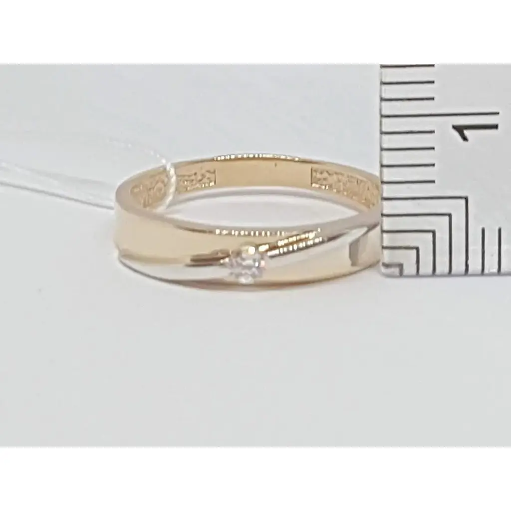 Золотое кольцо Столичная Ювелирная Фабрика с фианитом. 140522 16 - фото 3