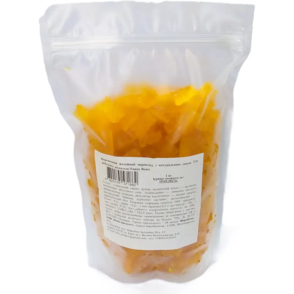 Мармелад желейний Jelly Juice Funny Bears Персиковий з натуральним соком 1 кг - фото 2